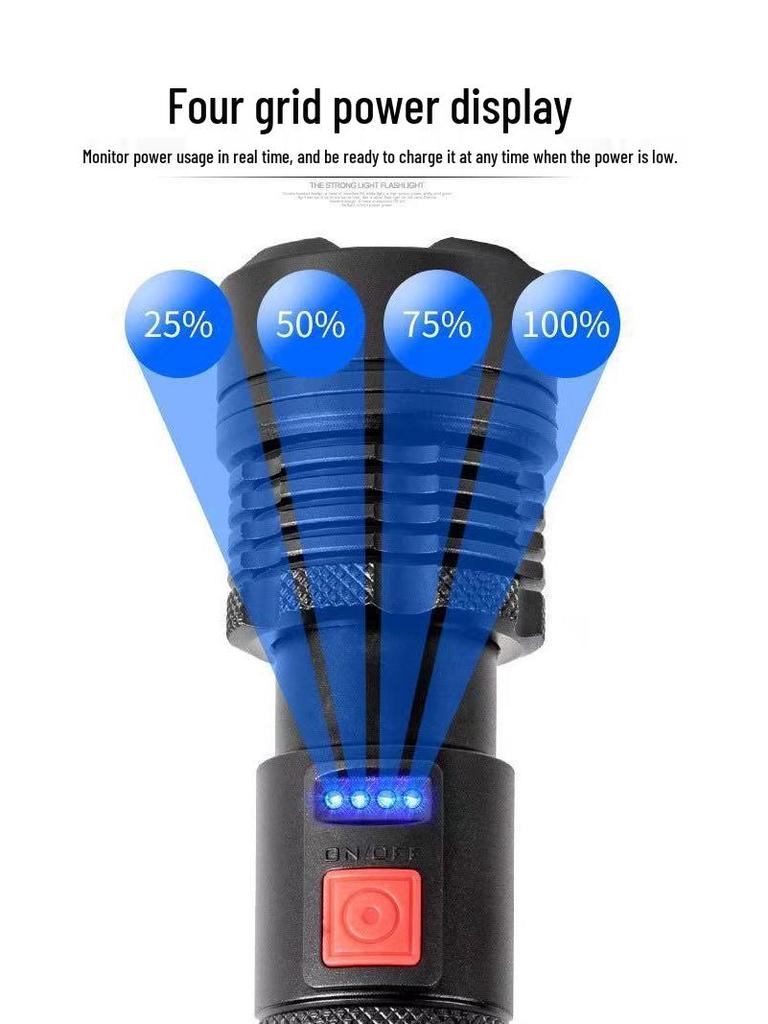 USB Rechargeable Multi-Function LED Flashlight: Super Bright, Long-Range, Portable, Durable