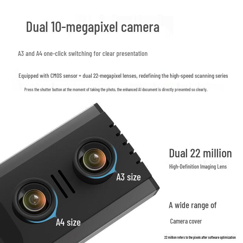 Deli A3 22MP HD Document Camera Scanner CN plug (adapter included)