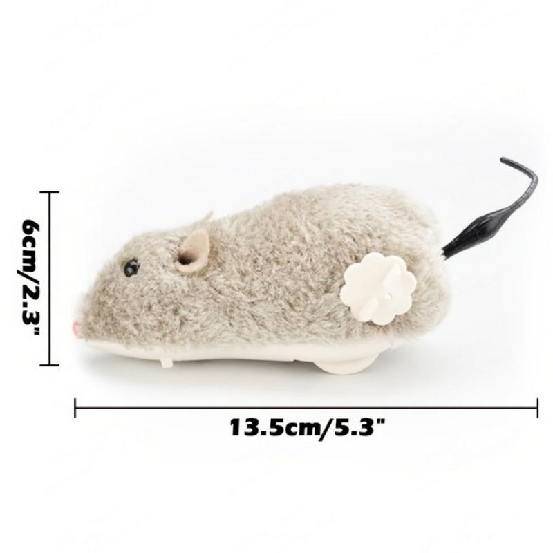 1pc Funny Lifelike Plush Mouse Running Rat Toy for Cats Dogs Tail Mouse Pets Kids Random Color