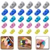 5/10Pcs Silicone Finger Sleeve Slip Anti-scalding Needle Flip Book Money Playing Piano Thimble Tip Hollowed Out Breathable