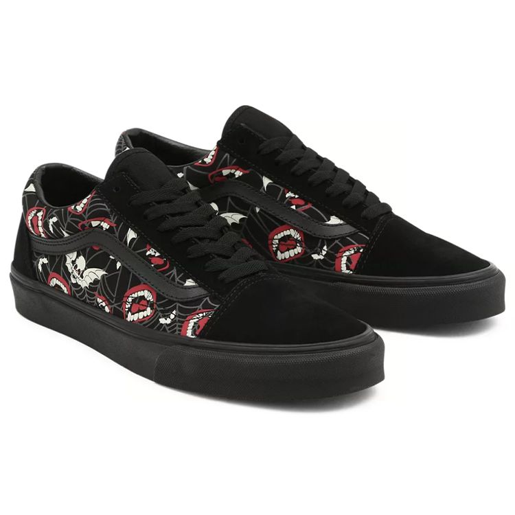 Vans Унисекс Old Skool Glow Frights Хэллоуин Черный Красный VN0A5KRF8MG
