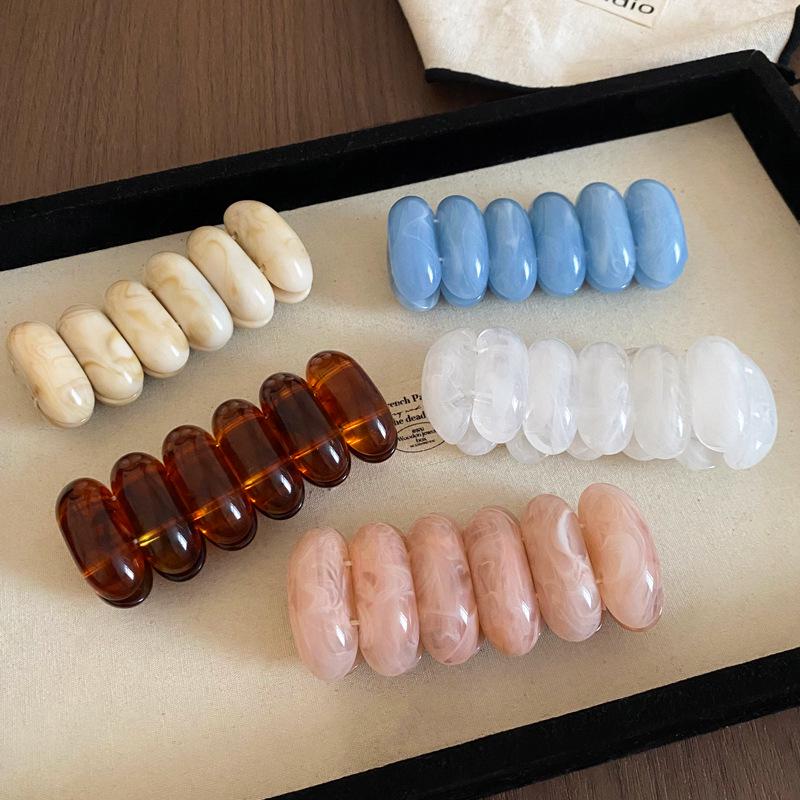 Винтажный переливающийся акриловый овальный эластичный браслет: Высококлассная, универсальная бижутерия для женщин