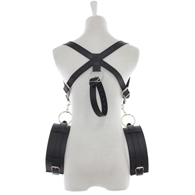 Набедренная портупея с наручниками – Фиксаторы для осанки для пар, Фетиш-секс-игрушки и СМ-продукты для эротических игр и БДСМ-игр