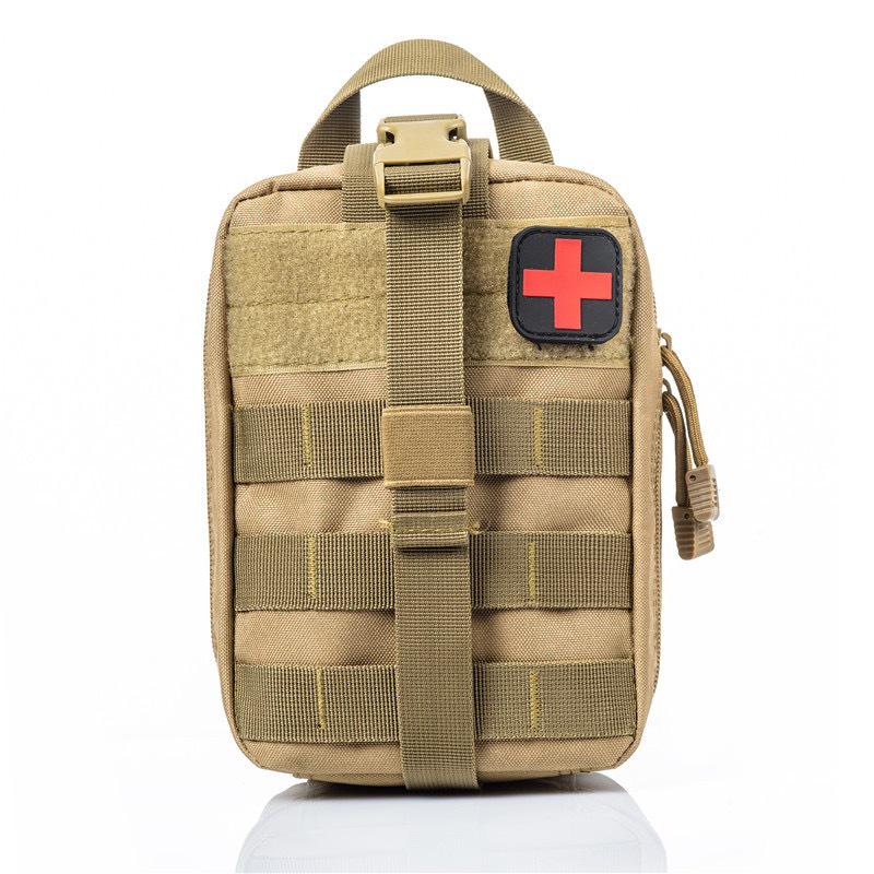 “Tactical Camo Outdoor Medical Bag - Multifunctional Emergency & First Aid Kit”