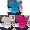 Summer Womens T Shirt With Asymmetric Design And Drawstring For Casual Wear