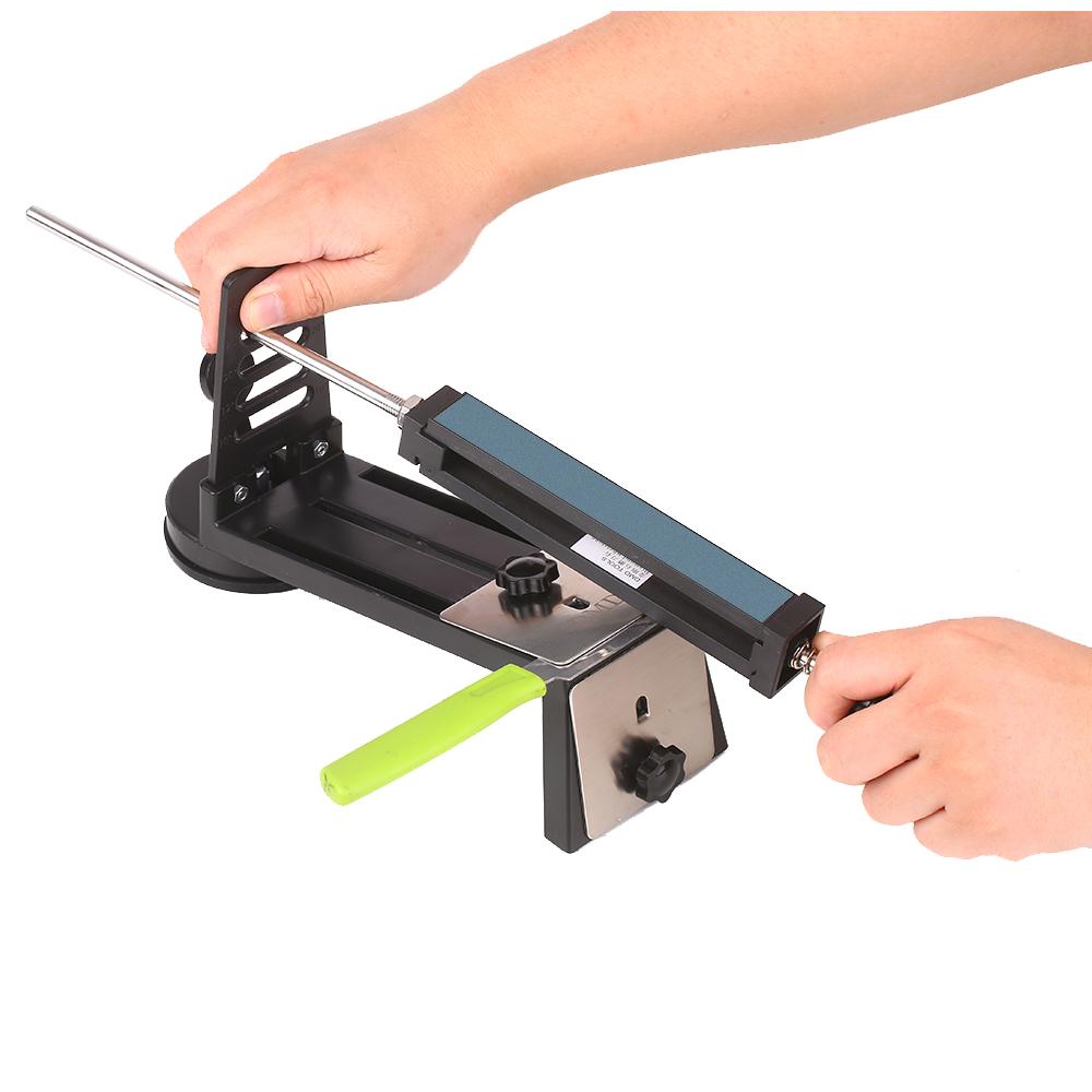 Fixed-angle Knife Sharpener Kit Knife Grinder Professional Fine Medium Coarse 4 Sharpening Stones 120# 320# 600# 1500# for Knife Scissors
