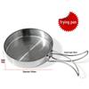 Hot Selling Stainless Steel Mini Frying Pan Set for Camping and Picnics