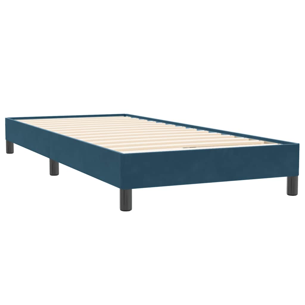 Łóżko Typu Box Spring Bez Materaca Ciemnoniebieskie 90X220 Cm