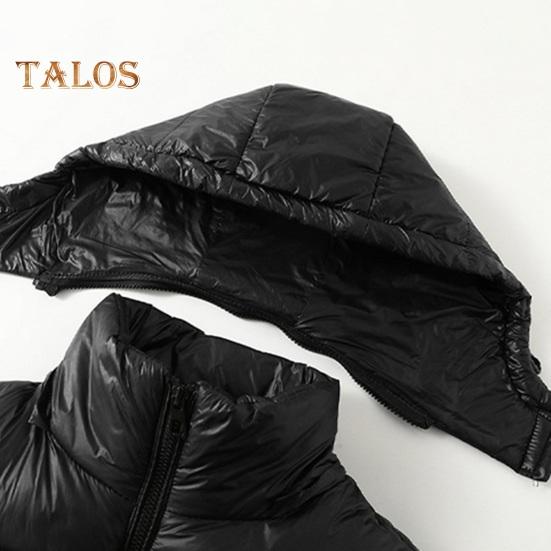 Men Waistcoat Hooded Sleeveless Vest Coat Black Golden Color Down Cotton Zipper Pockets Vest Jacket Daily Wear