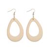 Dangle Earring 1Pair Round Water Drop Organic Beautiful Brown Hollow Exquesite Jewelry Gifts Wood 36 Colors Women Girls African  Handmade
