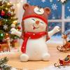 Рождественская фигурка снеговика мини 3" смола сидящий снеговик настольное украшение для дома стола полки каминной полки зимние праздничные принадлежности для вечеринки