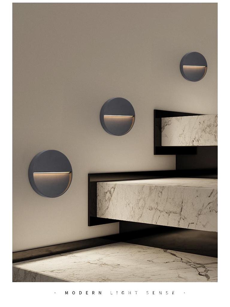 Водонепроницаемый светодиодный светильник для ступеней для наружных пандусов и углов, литой алюминиевый плинтусный светильник