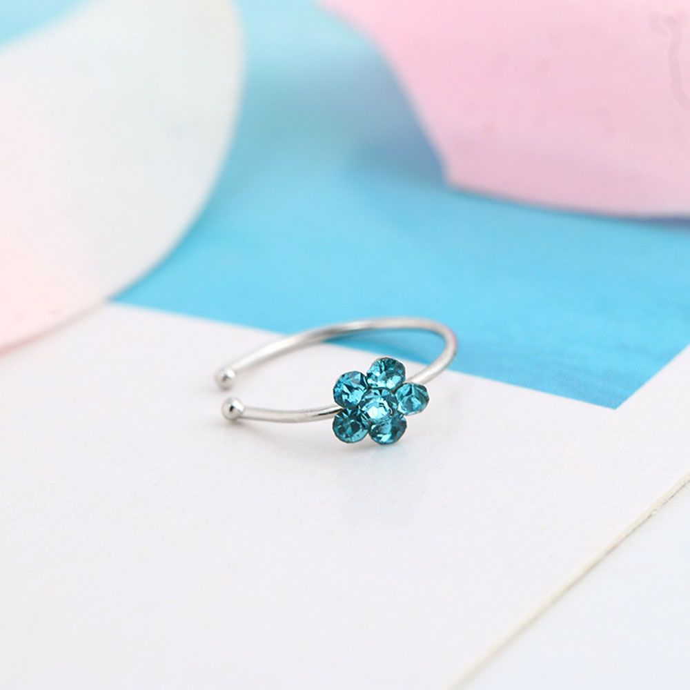 Кольцо-гвоздик для вечернего платья со стразами из нержавеющей стали, украшение для носа, кольцо для языка, поддельное кольцо для носа