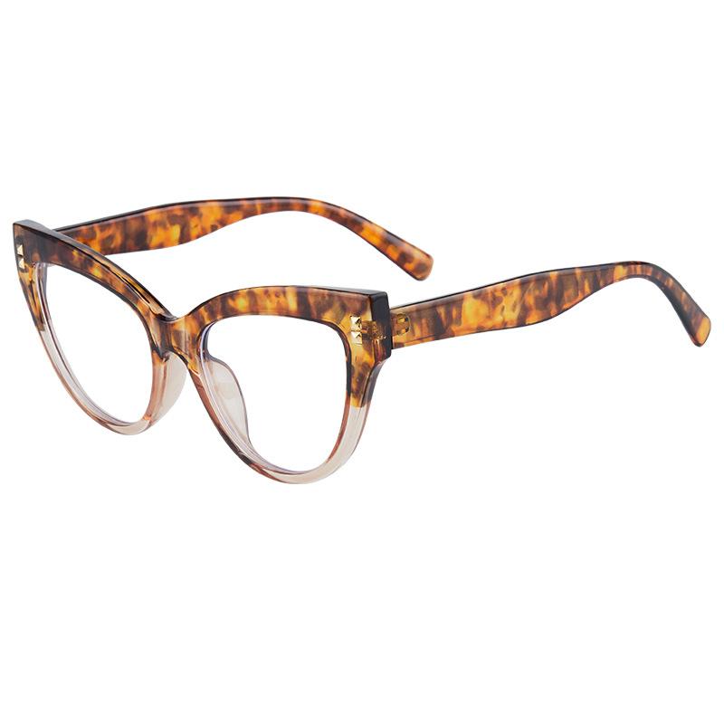 Оправа очков «кошачий глаз» Модные линзы с защитой от синего света Женские ультралегкие большие оправы INS Trend Eyewear Модные украшения