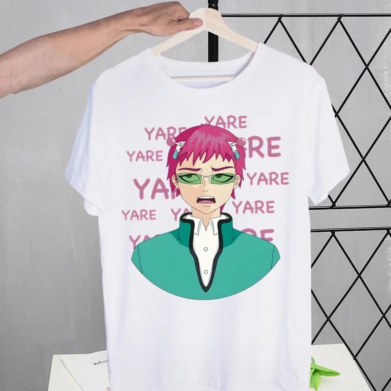 Saiki K Kusuo No Psi Nan Street Style Casual Short Sleeve Men T Shirt O-neck Tshirt Male The Disastrous Life of Saiki T-shirt Streetwear