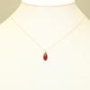Red Coral Pendant Necklace Drop K18 Undyed
