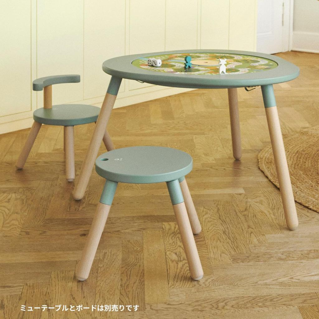 Stokke Мью Высота стола Подходит для возраста от 18 месяцев до Легкая обучающая игра Стул цвета штормовой серый, Регулируемый, Дошкольный, Деревянный, Сборка, Стол,