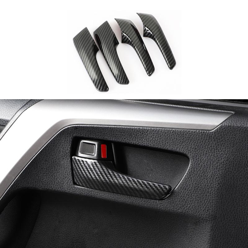 4pcs Carbon Fiber Color Inner Door Open Handle Cover for Toyota RAV4 2013 2014 2015 2016 2017 2018