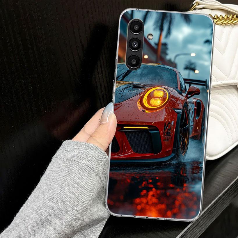 Спортивный чехол GT3-RS Car-911 для Samsung A17 A16 A56 A36 A26 A15 A55 A35 A25 A14 A54 A34 A24 Чехол для телефона A13 A53 A33 A23 A05S A04S