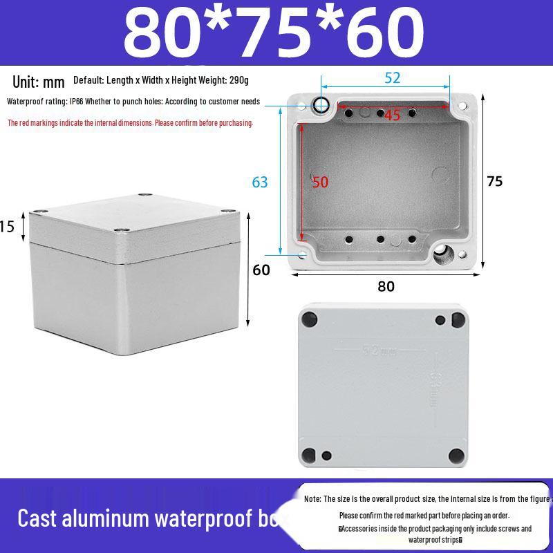 Die-cast Aluminum Outdoor Junction Box IP65 Waterproof Enclosure