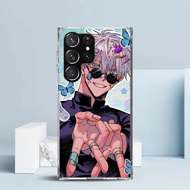 Kaisen J-Jujutsu Годжо Сатору Чехол для телефона Samsung Galaxy S24 S25 Edge S26 Ultra S22 S23 Plus S21 + S20 FE Мягкий ТПУ задняя крышка