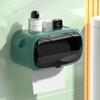 Punch-free Toilet Paper Holder Box Waterproof Tissue Storage Box Bathroom Rack Wall Mounted Kitchen Bathroom Storage Holder
