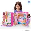 Barbie 65 Pink House Sold Pretend Ages 3 and HRJ76 Earth-Friendly 2-Story (Doll Separately) - Dress-Up Doll, House, Play, Up, Pink,
