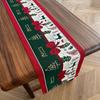 Festive Elk & Snowman Jacquard Table Runner and Placemat Set
