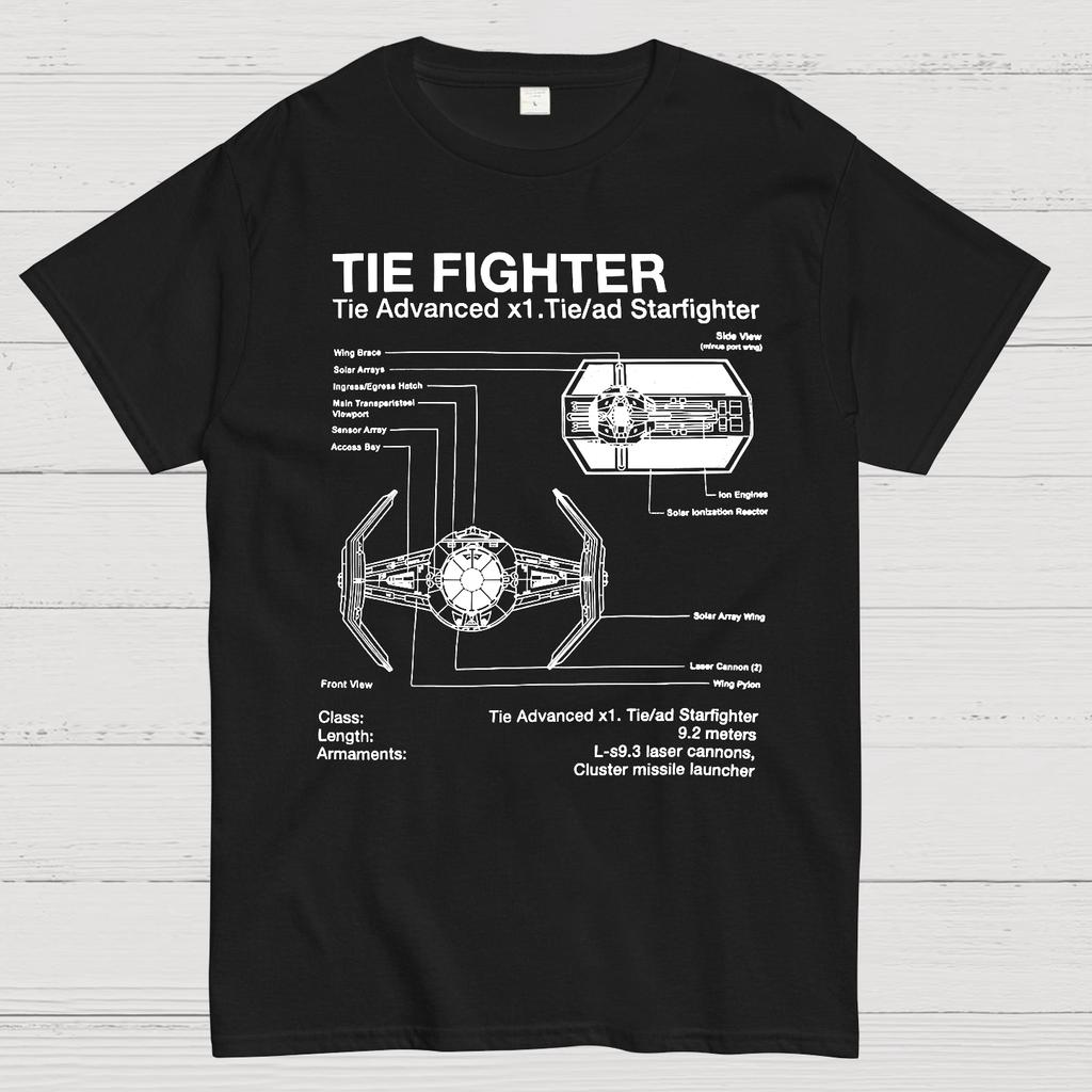 TIE Fighter Unisex 100% Cotton Summer Casual Cool Loose T-Shirt