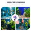 Пластиковый Декор для Аквариума Реалистичные Искусственные Растения для Ландшафтного Дизайна Аквариума Длительный Срок Службы Яркие Цвета Террариум