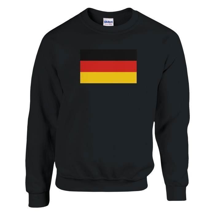 Sweat-shirt - PIXELFORMA - Drapeau de l'Allemagne - Manches longues - Col arrondi - Mixte