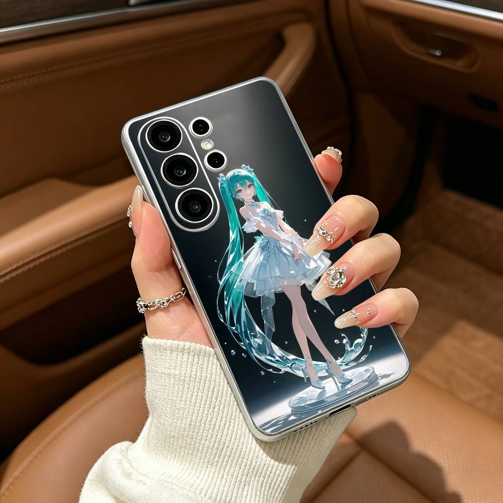 Аниме H-Хатсуне Мику Прозрачный чехол для телефона для Samsung S25, S24, S21, S22, S23, S30, Ultra, S20, Plus, FE, Lite