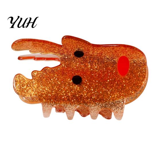 Christmas Hair Claw Clips Clip for Women, Acrylic Festive Accessories with Elk Santa Snowflake Cute Gift Girls Patterns, Non Slip Strong Hold Styling