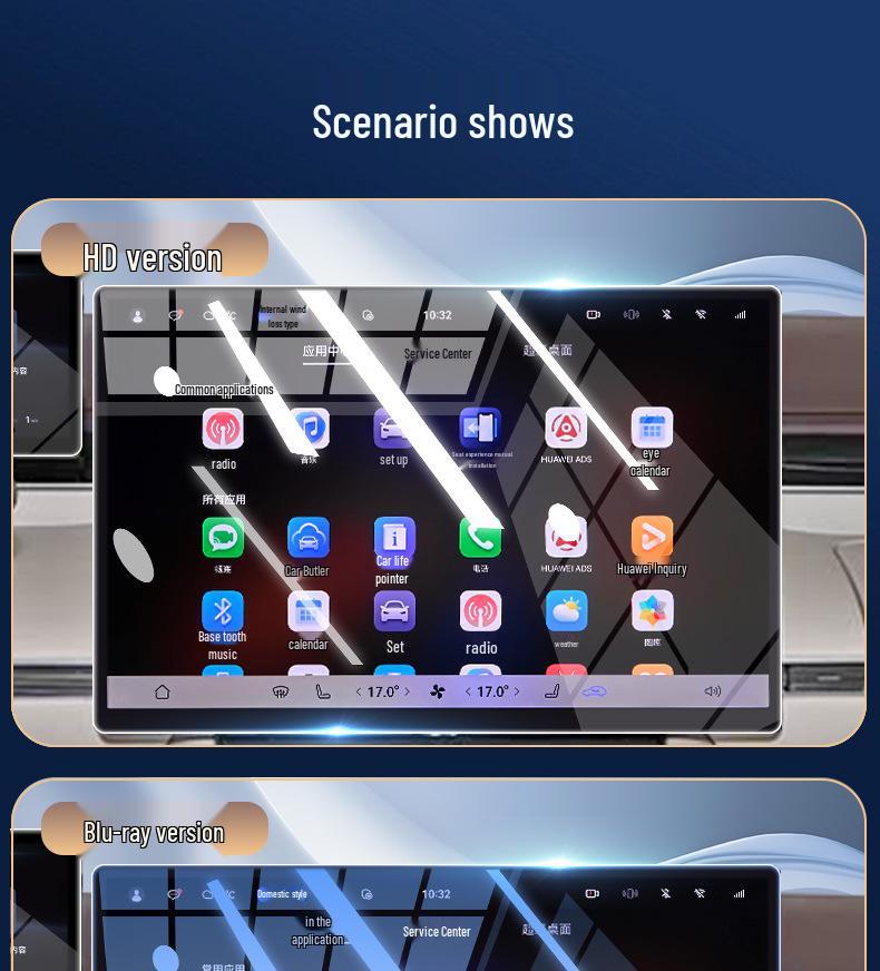 Защитное стекло для экрана Luxeed S7/R7 (26 моделей) - Обновление интерьера экрана навигации.