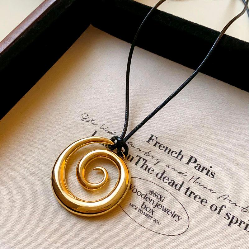 Осенне-зимнее металлическое ожерелье с подвеской, цепочка для свитера, аксессуары оптом