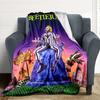 1pc Beetlejuice Flannel Throw Blanket Soft, Warm & Cozy for Couch, Bed, Office, and Travel Versatile All Season Gift, Christmas present