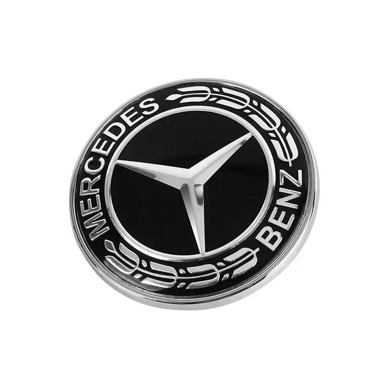 Car Flat Hood Emblem Front Badge Logo Fit For Mercedes Benz AMG W212 W213 W205 W177 W247 W176 CLS CLA CLK CLG GLS X253 z14