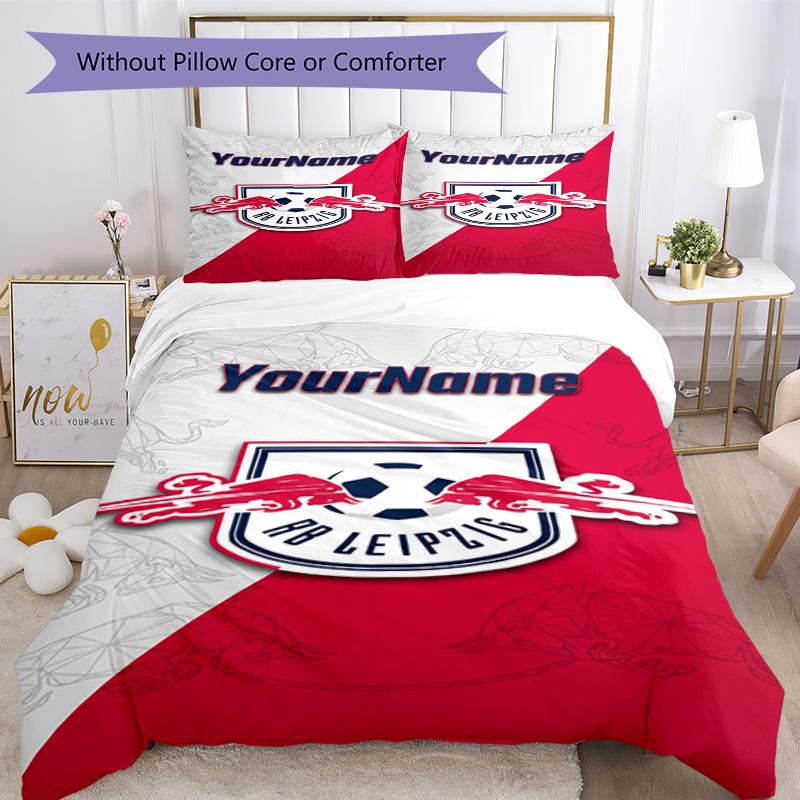 Rb Leipzig Customize Your Name Bedding Set Breathable Duvet Cover With Pillowcases Decorative Bed Linen For Bedroom Home Decoration Birthday Gift