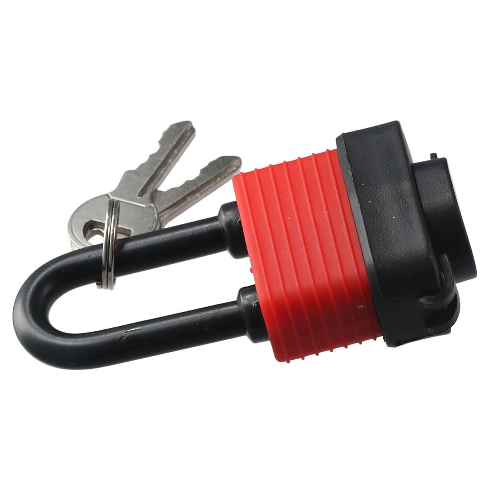 38.8/22.7/58.9mm Long/Short Shackle Red Daily Lock Key Laminated Steel Padlock Indoor
