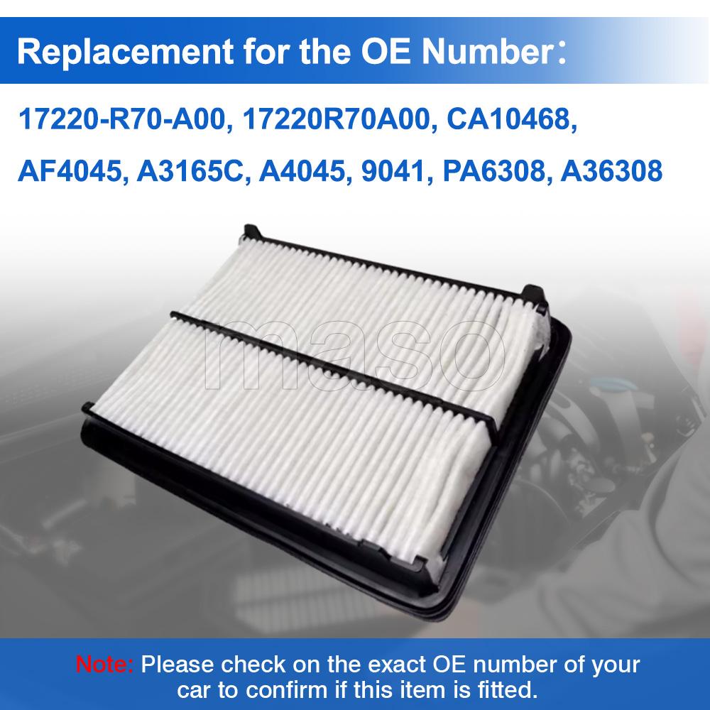 Car Engine Air Filter For Honda Accord Crosstour Acura TL TSX 3.5 L V6 2008 2009 2010 2011 2012 2013 2014 17220-R70-A00