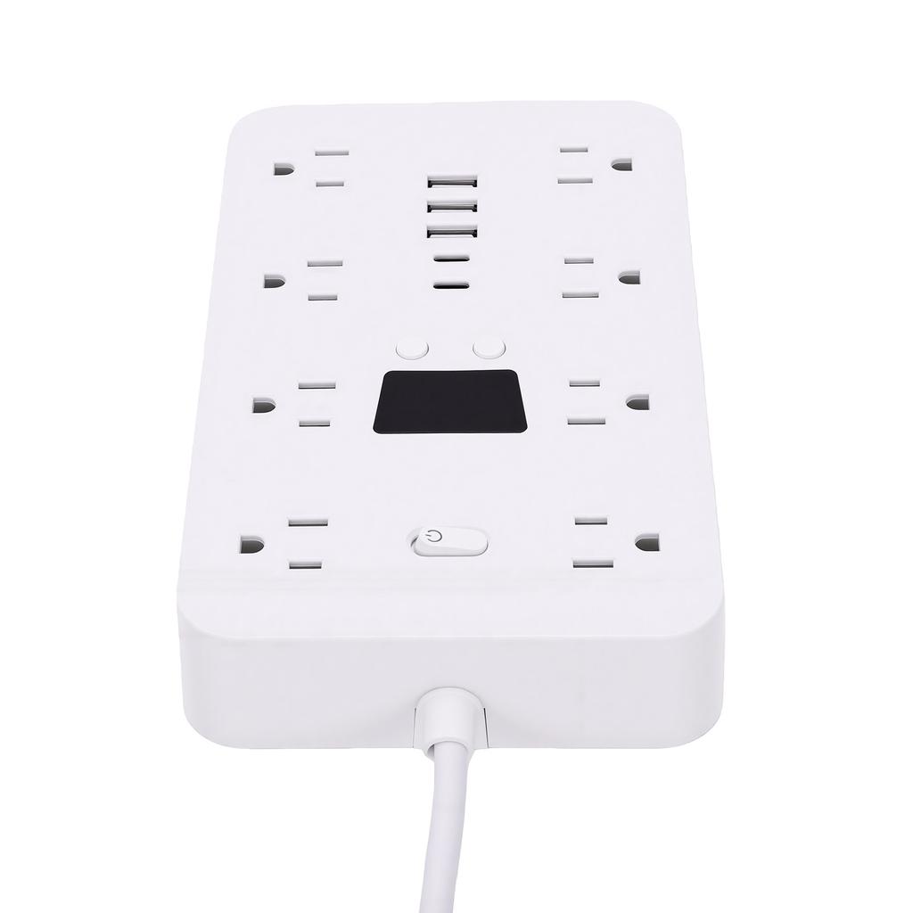 Удлинитель 1,5 м, 16 розеток переменного тока, 5 портов USB, защита от перегрузки, удлинитель для офиса, общежития, вилка США, 100–240 В