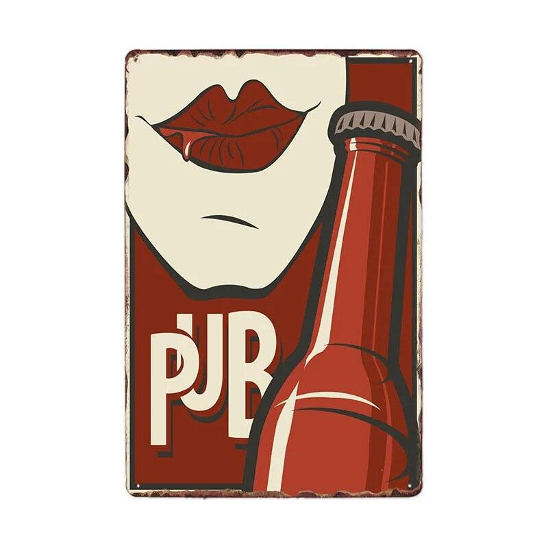 Винтажная металлическая пластина для пива, картина, настенный декор, металлический знак для бара, паба, ретро-плакат, доска 20x30 см