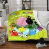 Barbapapa Theme Printed Blanket - Perfect for Couch, Bed, Travel & Outdoor Use | Machine Washable, Cozy & Durable.