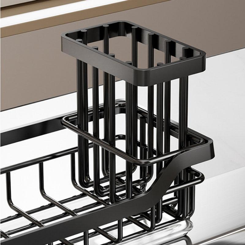 Самоосушающаяся полка для раковины из нержавеющей стали, полка для кухонной раковины, держатель для мыла и губки, органайзер для кухонной раковины