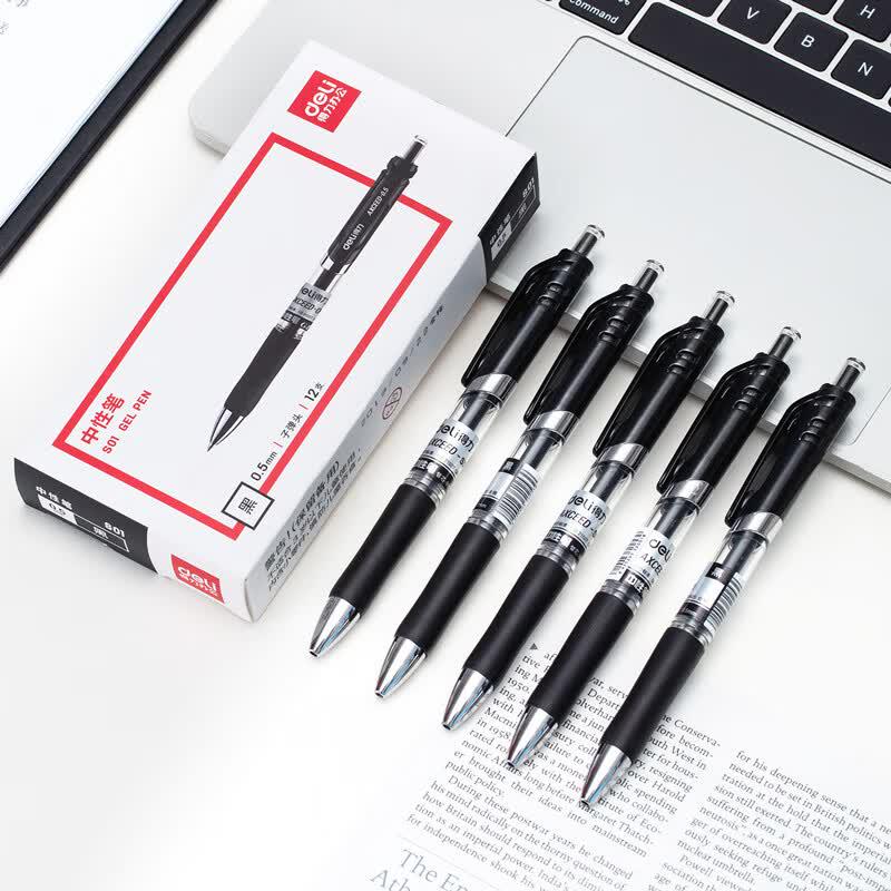 Deli S01 0.5mm Retractable Gel Pen Set