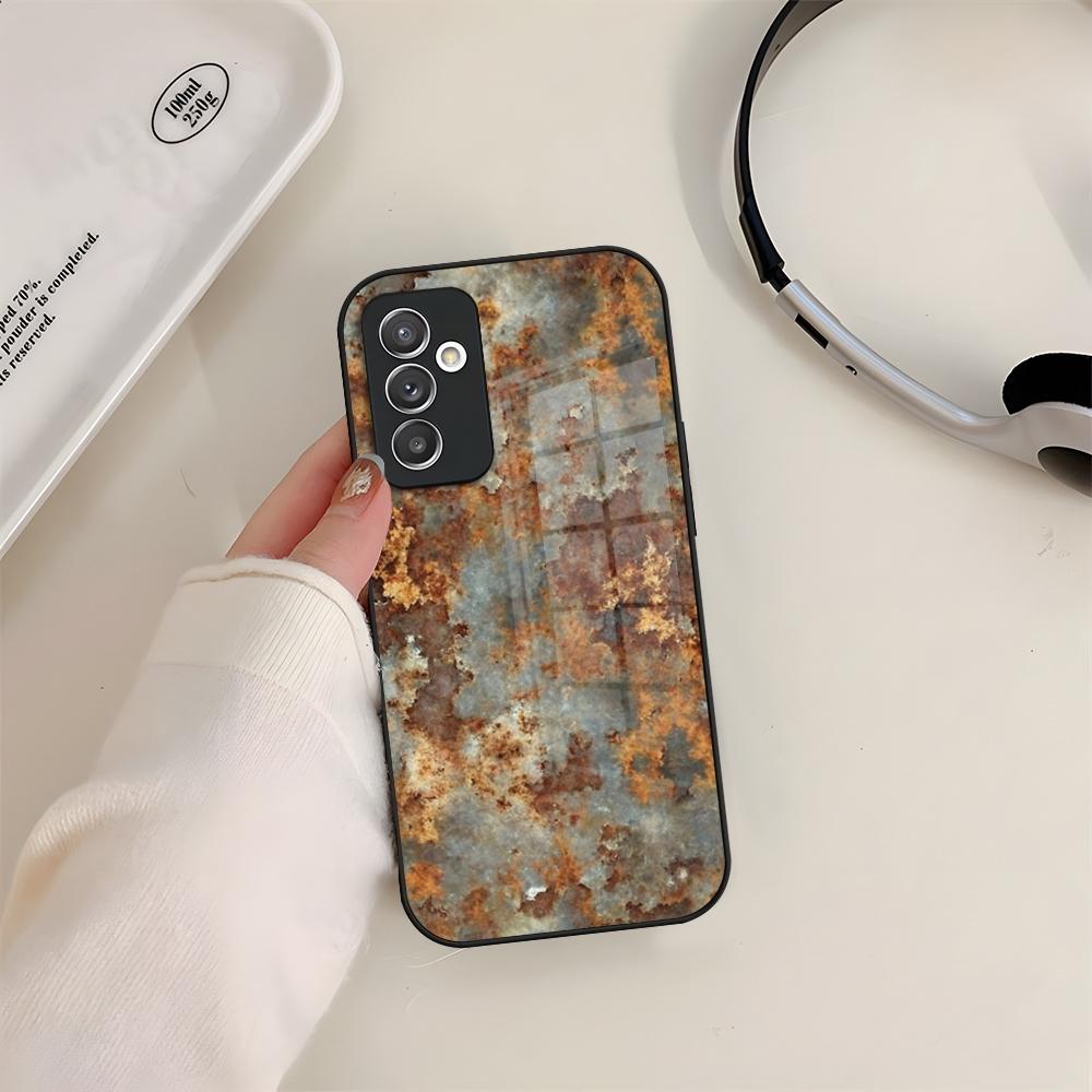 Стеклянный чехол для телефона для Samsung S24 S26 S23 S20 S25 S21 S22 Ultra Fe Plus A05 A06 A16 A26 A36 A56 Стиль Винтаж Индустриальный Ru