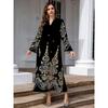 2025 Middle East Foreign Trade Dubai Robe Embroidery Evening Dress Robe Fashion Plus Size Arab Dress Dress