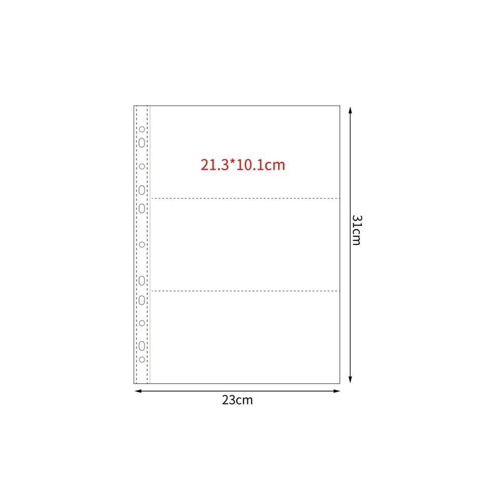 Несколько карманов A4 Kpop фотокарточка переплет прозрачный DIY фотоальбом сменные страницы 4 отверстия 4 кольца PP фотокарточка держатель