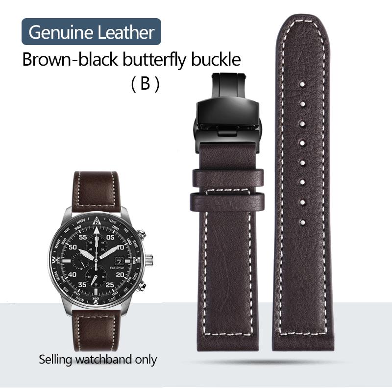 High Quality Cowhide Leather Watchband for Citizen CA0690 CA0695-17E CA4500 Bracelet Men's Steel Rubber Watch Strap 20mm 22mm
