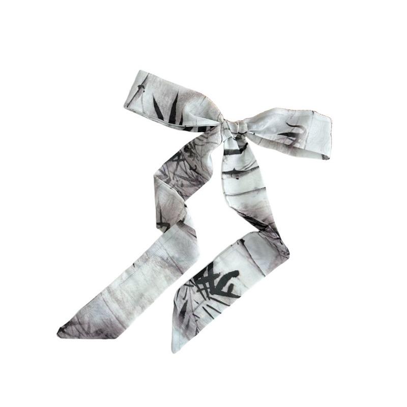 Silk Scarf, Long Bow Braided Hair Band, Neck Protector, Small Scarf, Multi-purpose Bag, Hat Streamer, Waist Belt.